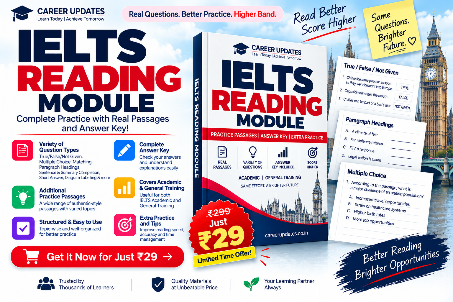 140+ pages IELTS Reading Module with additional papers preview